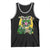 Funny St Patrick's Day Racoon Tank Top Kiss Me I'm Feral Horseshoe Shamrock