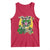 Funny St Patrick's Day Racoon Tank Top Kiss Me I'm Feral Horseshoe Shamrock