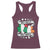 Funny Half Gaelic Half Garlic Racerback Tank Top Irish Italian St. Patrick's Day