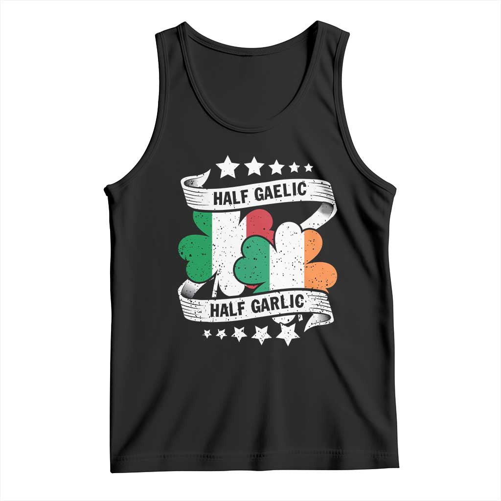 Funny Half Gaelic Half Garlic Tank Top Irish Italian St. Patrick's Day