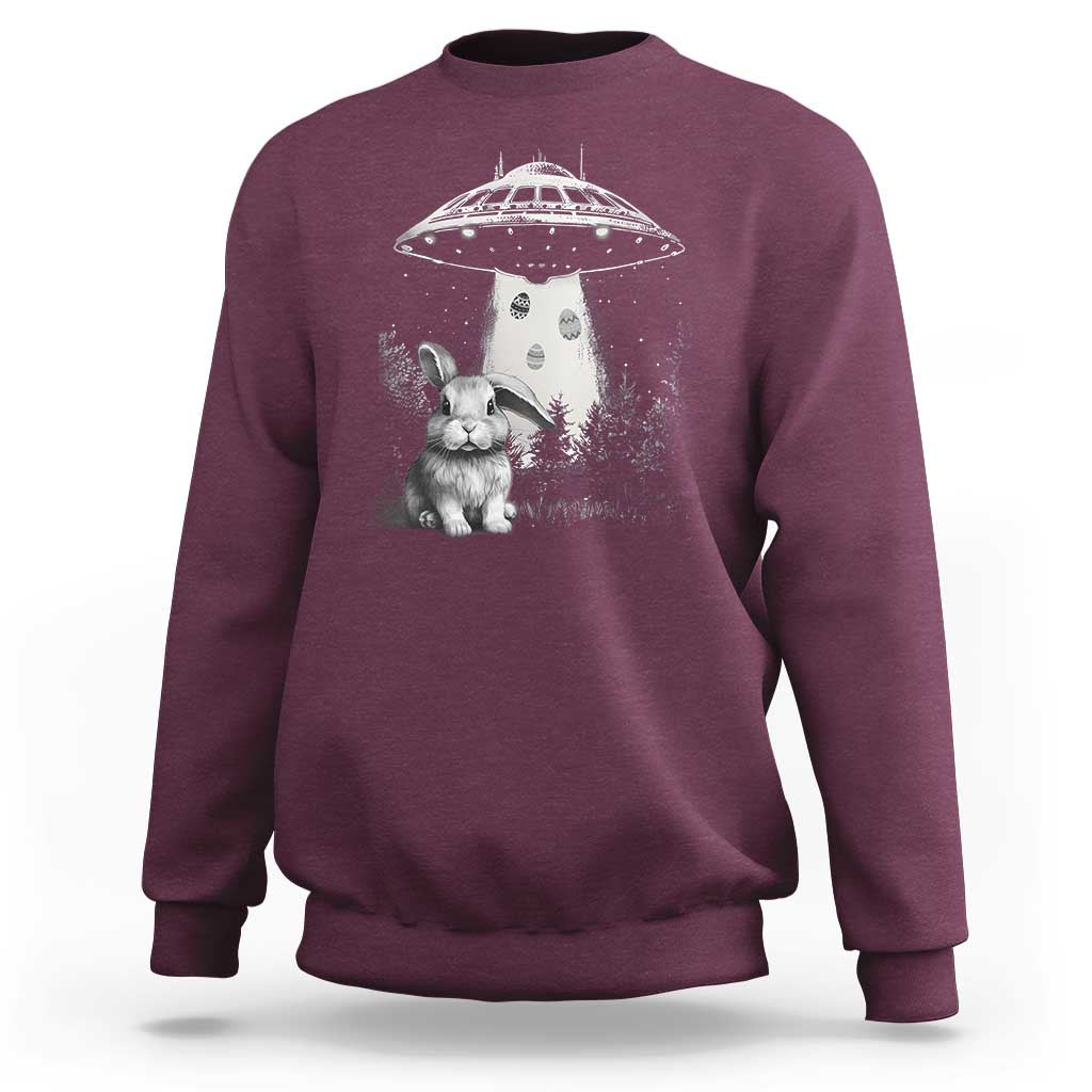 Funny Easter Day UFO Bunny Alien Eggs Sweatshirt