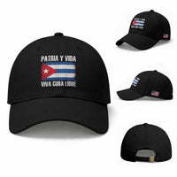 Patria y Vida Cuba Libre Baseball Cap Freedom Patriotic Cuban Flag
