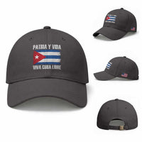 Patria y Vida Cuba Libre Baseball Cap Freedom Patriotic Cuban Flag