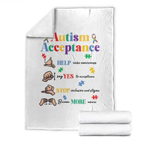 Autism Awareness Acceptance Hand Sign Language SPED Teacher Throw Blanket