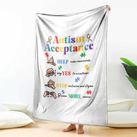 Autism Awareness Acceptance Hand Sign Language SPED Teacher Throw Blanket