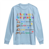 Autism Awareness Acceptance Hand Sign Language SPED Teacher Long Sleeve Shirt