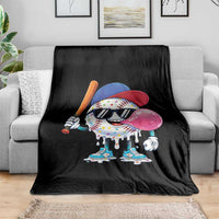 Baseball Bubble Gum Sports Game Day Throw Blanket