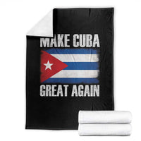 Make Cuba Great Again Throw Blanket Vintage Cuban Map