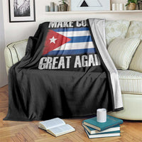 Make Cuba Great Again Throw Blanket Vintage Cuban Map