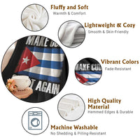Make Cuba Great Again Throw Blanket Vintage Cuban Map