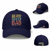 Funny Bearded Inked Dad Like A Normal Dad But Badass Baseball Cap Father's Day