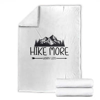 Hike More Worry Less Hiker Mountain Throw Blanket Hiking Camping Hiker Mountain