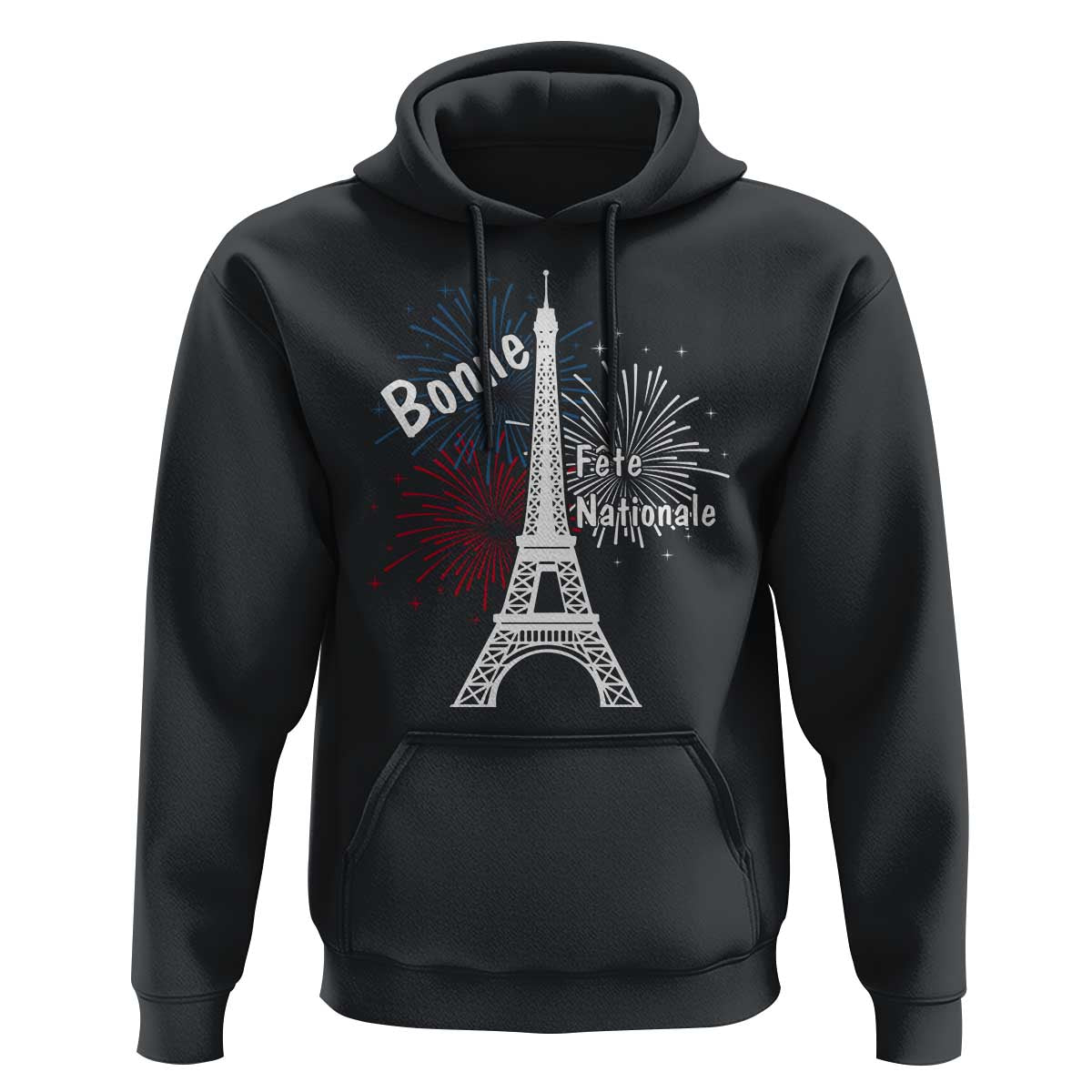 Eiffel Tower France Hoodie Bonne Fete Natiionale Paris Bastille Day - Wonder Print Shop