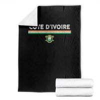 Côte D'ivoire Elephant Sporty Ivory Coast Flag Throw Blanket