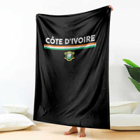 Côte D'ivoire Elephant Sporty Ivory Coast Flag Throw Blanket