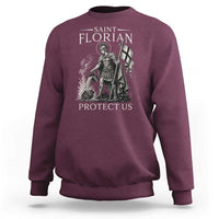 Saint Florian Protect Us Firefighters Patron Sweatshirt Catholic Fireman