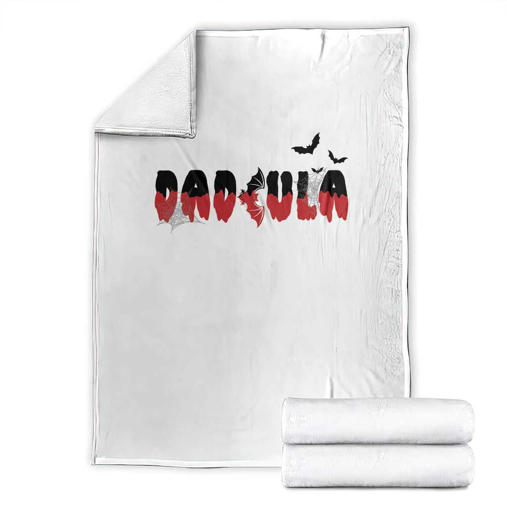 Halloween Couple Matching Throw Blanket Dadcula Couples Daddy Husband Vampire Bat Spider Web - Wonder Print Shop