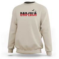 Sand Halloween crewneck sweatshirt with vampire bat graphic on chest