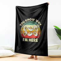 Funny Thanksgiving Deviled Eggs Throw Blanket You Know Why I Am Here Easter Day - Wonder Print Shop