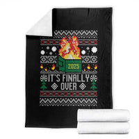 Funny Christmas Lil Dumpster Fire Throw Blanket It Is Finally Over 2025 - Wonder Print Shop