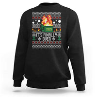 Funny Christmas Lil Dumpster Fire Sweatshirt It Is Finally Over 2025 - Wonder Print Shop