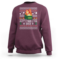 Funny Christmas Lil Dumpster Fire Sweatshirt It Is Finally Over 2025 - Wonder Print Shop