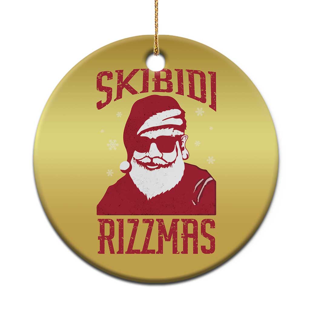 Funny Xmas Santa Christmas Ornament Skibidi Rizzmas Vintage Charisma Rizz Santa Claus - Wonder Print Shop