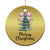 Funny Coquette Merry Xmas Christmas Ornament Pink Bow Xmas Tree - Wonder Print Shop