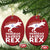 Funny Hanukkah Christmas Ornament Menorah Saurus Rex Dinosaur David Star - Wonder Print Shop