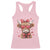 Funny Western Highland Cow Farm Valentine Racerback Tank Top