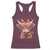 Funny Western Highland Cow Farm Valentine Racerback Tank Top