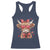 Funny Western Highland Cow Farm Valentine Racerback Tank Top