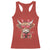 Funny Western Highland Cow Farm Valentine Racerback Tank Top