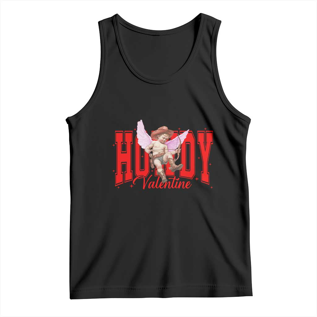 Funny Howdy Valentine Tank Top Valentine's Day Western Cowboy Cupid