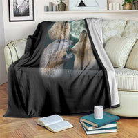 Funny Three Groundhog Moon Groundhog Day Meme Throw Blanket - Wonder Print Shop