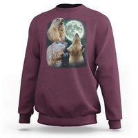 Funny Three Groundhog Moon Groundhog Day Meme Sweatshirt - Wonder Print Shop