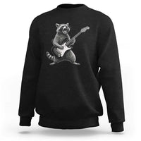 Funny Raccoon Playing Guitar Rock and Roll Sweatshirt