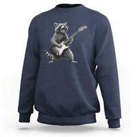 Funny Raccoon Playing Guitar Rock and Roll Sweatshirt