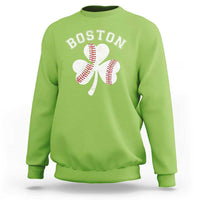 Funny Boston St Patricks Day Baseball Shamrock Sweatshirt
