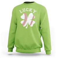 Funny Baseball Lucky Clover St Patricks Day Sweatshirt