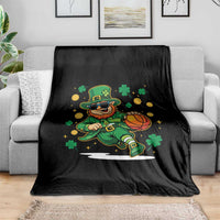 Leprechaun Basketball St Patricks Day Sport Lover Throw Blanket