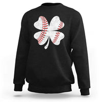 Funny Baseball St Patricks Day Vintage Clover Sweatshirt