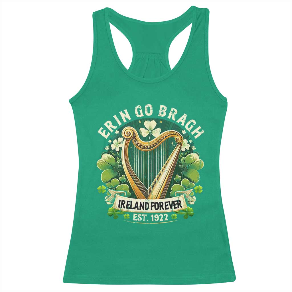 Irish Pride Racerback Tank Top Ireland Forever Erin Go Bragh Est 1922 Harp Shamrock