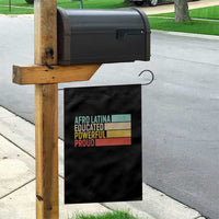 Afro Latina Garden Flag Educated Powerful Proud Hispanic Heritage Month - Wonder Print Shop