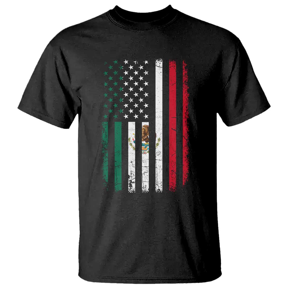 Mexican American Flag Mexican Roots Mexico America T Shirt - Wonder Print Shop
