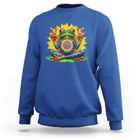 Tie Dye Frog Peace Sign Hippie Sunflower Sweatshirt - Wonder Print Shop