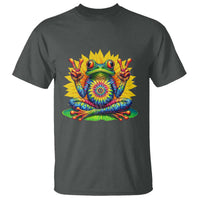 Tie Dye Frog Peace Sign Hippie Sunflower T Shirt - Wonder Print Shop
