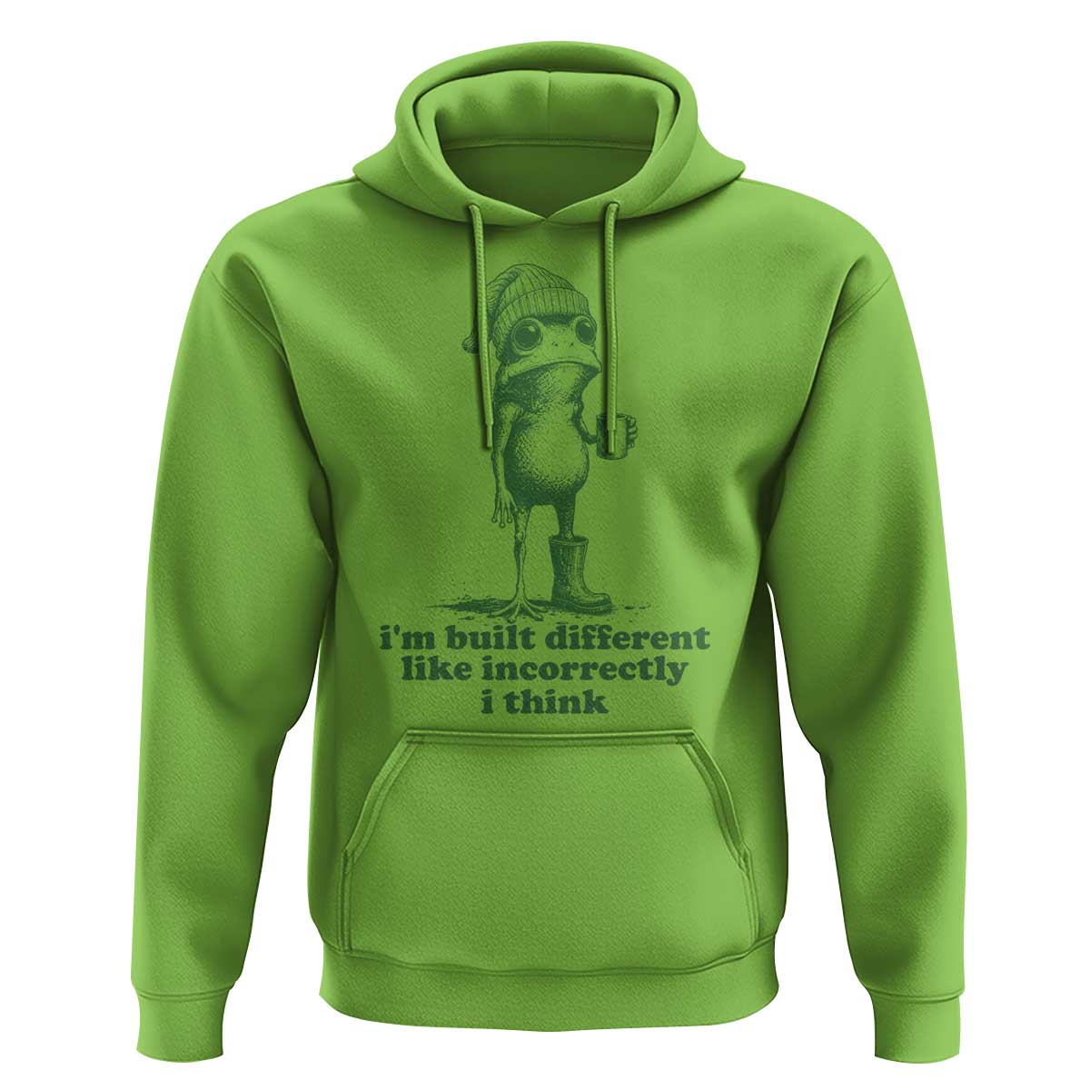 I Am Built Different Like Incorrectly I Think Frog Humor Hoodie