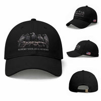 Support Your Local Murder Funny Crow Dark Gothic Baseball Cap