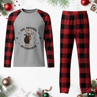 Funny Xmas Squirrel Plaid Pajama Set The Original Nutcracker Snowflake Santa Hat - Wonder Print Shop